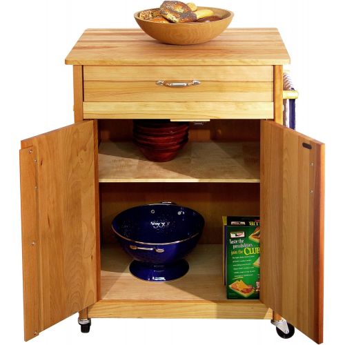  Catskill Craftsmen Butcher Block Cart with Flat Doors