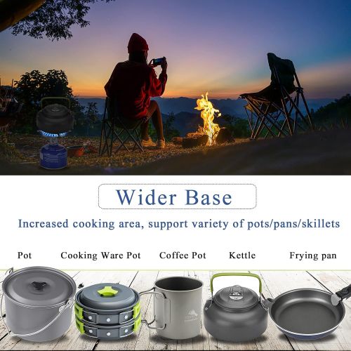  Backpacking Stove Portable Camping Stove Burner, Caudblor Small Backpack Stoves with Butane Adapter, Lightweight Hiking Stove with Carrying Case, Little Propane Camp Stove for Trav