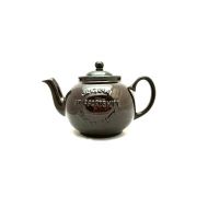 Cauldon Ceramics Handmade Original Brown Betty 6 Cup Teapot in Rockingham Brown with Original Staffordshire Logo