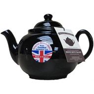 Cauldon Ceramics Capacity Brown Betty“-Teekanne fuer 4Tassen in traditionellem Rockingham-Braun, handgefertigt