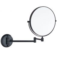 Cavoli Oil Rubbed Bronze Wall Mounted Mirror with 10x Magnification for Bathroom& Vanity,8 Inch Two-Sided Swivel,12 Extension(8in,10x)