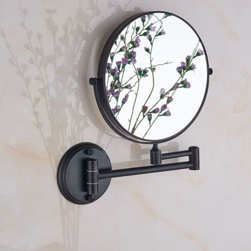  Cavoli Oil Rubbed Bronze Wall Mounted Mirror with 10x Magnification for Bathroom& Vanity,8 Inch Two-Sided Swivel,12 Extension(8in,10x)