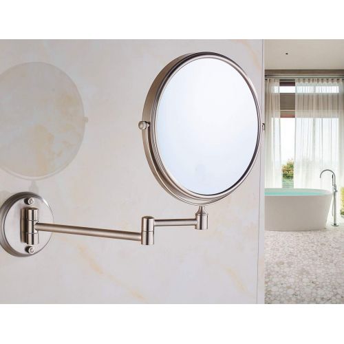  Cavoli Oil Rubbed Bronze Wall Mounted Mirror with 10x Magnification for Bathroom& Vanity,8 Inch Two-Sided Swivel,12 Extension(8in,10x)