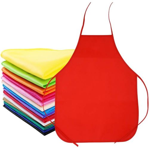  [아마존베스트]Caydo 30 Pieces Painting Apron for Kids Ages 3 to 7 Years Preschool, in Painting, Kitchen, Classroom, Community Event, Crafts and Art Painting Activity