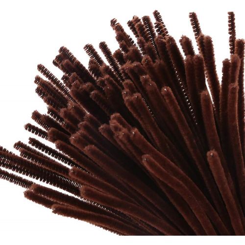  [아마존베스트]Caydo 120 Pieces Brown Pipe Cleaners Craft Chenille Stem for Hair Art Creative Crafts Decorations (6 mm x 12 inch)