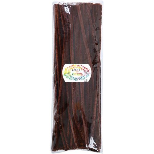  [아마존베스트]Caydo 120 Pieces Brown Pipe Cleaners Craft Chenille Stem for Hair Art Creative Crafts Decorations (6 mm x 12 inch)