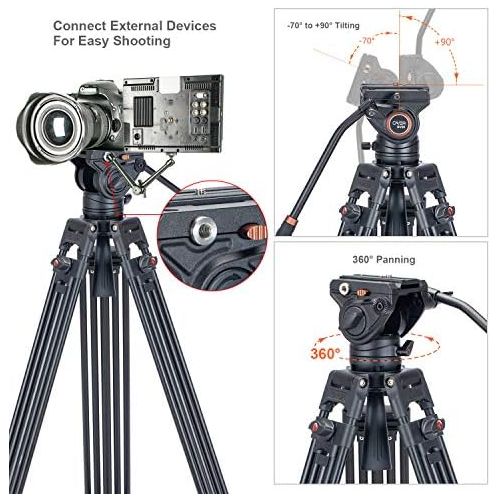  [아마존베스트]Cayer Twin Tube Video Tripod System