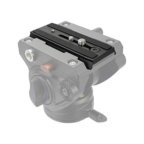  [아마존베스트]CAYER QR120Universal Quick Release Plate with 1/4& 3/8Screw for Tripod Monopod Video Fluid Head