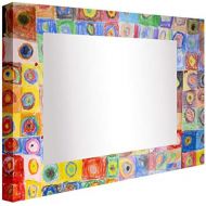 Ccretroiluminados Kandinsky Illuminated Bathroom Mirror, Acrylic, Multicoloured, 60x 5.3x 60cm