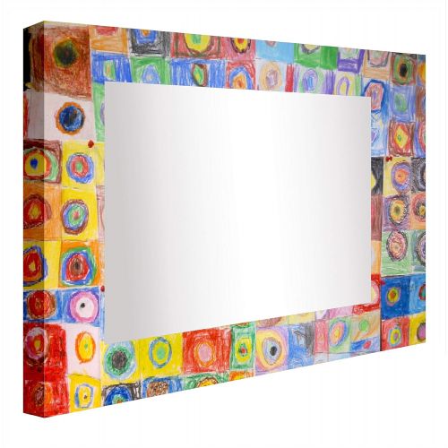  Ccretroiluminados Kandinsky Illuminated Bathroom Mirror, Acrylic, Multicoloured, 60x 5.3x 60cm