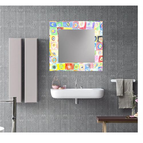  Ccretroiluminados Kandinsky Illuminated Bathroom Mirror, Acrylic, Multicoloured, 60x 5.3x 60cm