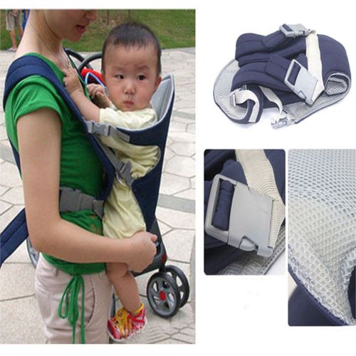  CdyBox Adjustable Infant Baby Carrier Newborn Kid Sling Wrap Front Back Rider Backpack Pouch Bag Original Ultralight Miracle (Blue)