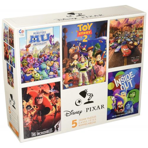  Ceaco Disney Pixar 5-in-1 Multipack Puzzles Includes (2) 300 Piece, (2) 550 Piece, (1) 750 Piece Puzzle