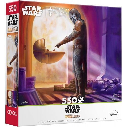  Ceaco 550 Piece Thomas Kinkade The Mandalorian Collection Turning Point, Star Wars Jigsaw Puzzle, Kids and Adults