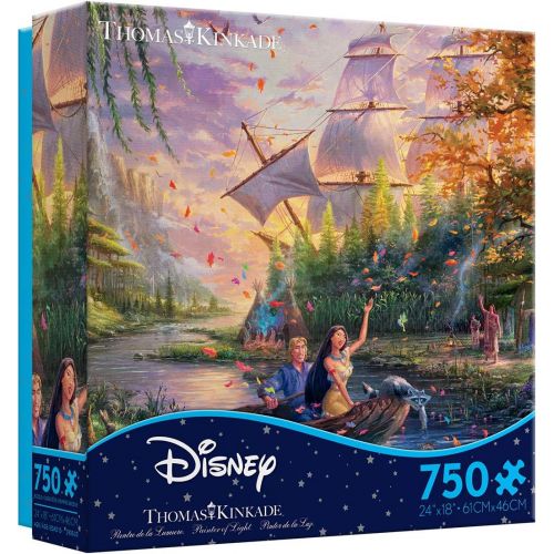  Ceaco 750 Piece Thomas Kinkade The Disney Collection Pocahontas Jigsaw Puzzle, Kids and Adults Multi colored, 5