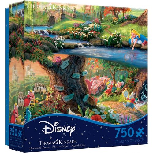  Ceaco Thomas Kinkade The Disney Collection Alice in Wonderland Jigsaw Puzzle, 750 Pieces