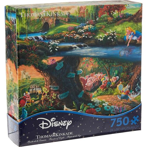  Ceaco Thomas Kinkade The Disney Collection Alice in Wonderland Jigsaw Puzzle, 750 Pieces