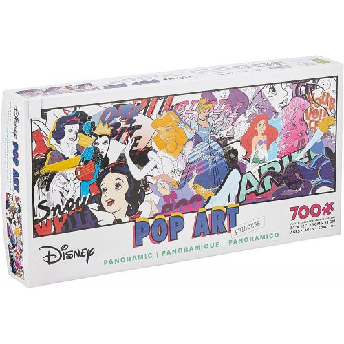  Ceaco 700 Piece Disney Panoramic Pop Art Princess Jigsaw Puzzle, Kids and Adults