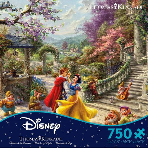  Ceaco 750 Piece Thomas Kinkade The Disney Collection Snow White Sunlight Jigsaw Puzzle, Kids and Adults Multi colored, 5