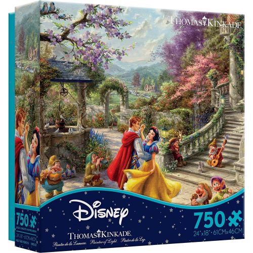  Ceaco 750 Piece Thomas Kinkade The Disney Collection Snow White Sunlight Jigsaw Puzzle, Kids and Adults Multi colored, 5