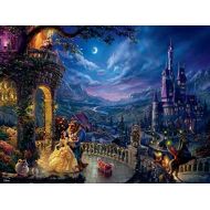 Ceaco 300 Piece Thomas Kinkade The Disney Princess Collection, Beauty and The Beast Dancing in The Moonlight Jigsaw Puzzle, Kids