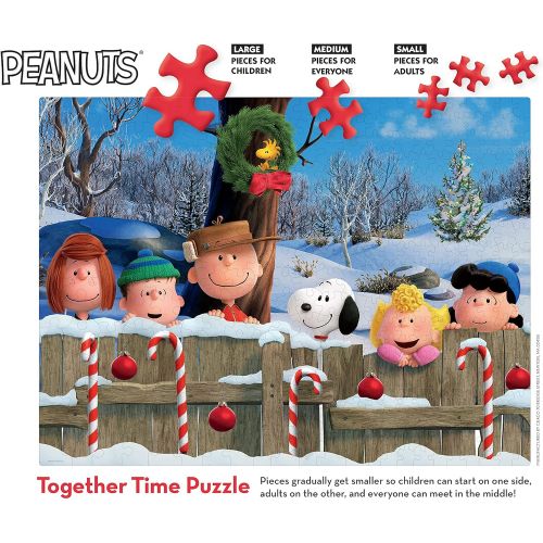  Ceaco Disney 400 Piece Together Time Holiday Jigsaw Puzzle, Fence, (3) Piece Sizes Standard, Medium, and Oversized