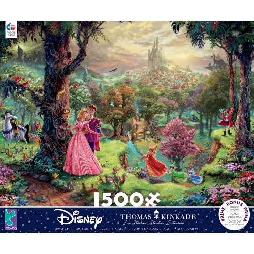  Ceaco Thomas Kinkade Disney Sleeping Beauty Jigsaw Puzzle, 1500 Pieces