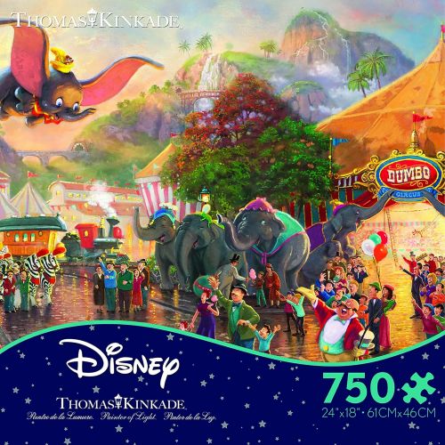  Ceaco Thomas Kinkade The Disney Collection Dumbo Jigsaw Puzzle, 750 Pieces Multi colored ,5