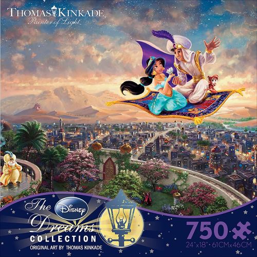  Ceaco Thomas Kinkade The Disney Collection Aladdin Jigsaw Puzzle, 750 Pieces Basic, 5