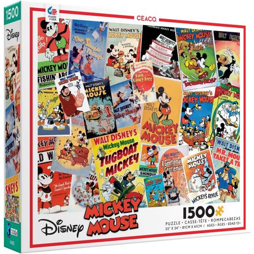  Ceaco Disney Mickey Mouse Vintage Collage Jigsaw Puzzle, 1500 Pieces