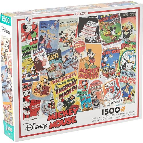  Ceaco Disney Mickey Mouse Vintage Collage Jigsaw Puzzle, 1500 Pieces