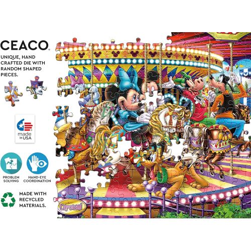  Ceaco 300 Piece Disney Collection, Carousel Jigsaw Puzzle, Kids Oversized Pieces