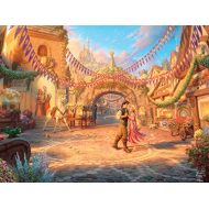 Ceaco 750 Piece Thomas Kinkade Disney Dreams, Rapunzel in The Courtyard Jigsaw Puzzle, Kids and Adults