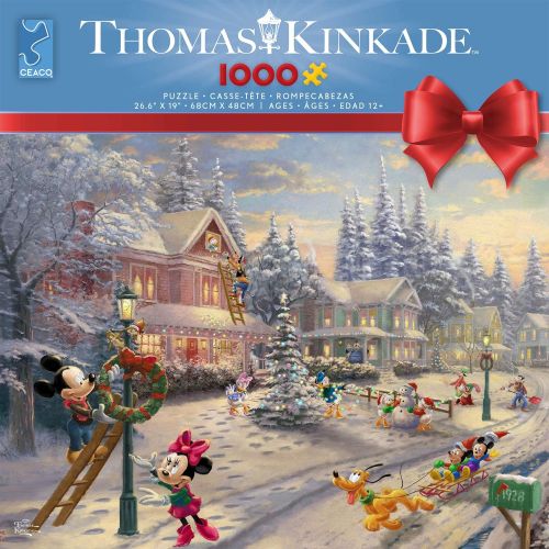  Ceaco Thomas Kinkade Mickey’S Victorian Christmas Puzzle 1000Piece
