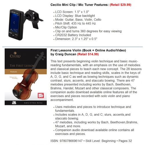  Mendini by Cecilio Mendini Full Size 44 MV-Black Solid Wood Violin wTuner, Lesson Book, Shoulder Rest, Extra Strings, Bow, 2 Bridges & Case, Metallic Black