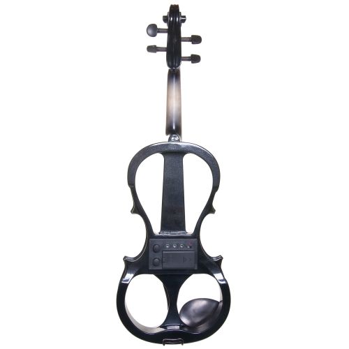  Cecilio 44 CEVN-1BK Solidwood Metallic Black ElectricSilent Violin with Ebony Fittings-Full Size