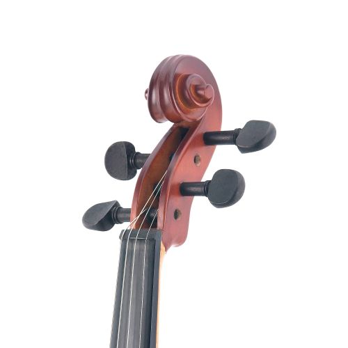  Mendini by Cecilio Size 132 MV300 Handcrafted Solid Wood Violin Pack with 1 Year Warranty, 2 Bows, Rosin, Extra Set Strings, 2 Bridges & Case, Satin Antique