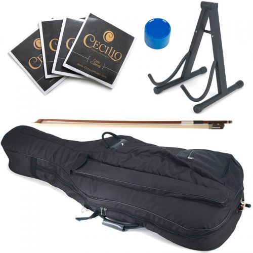  Cecilio CCO-300 Solid Wood Cello with Hard & Soft Case 44 (Full Size)