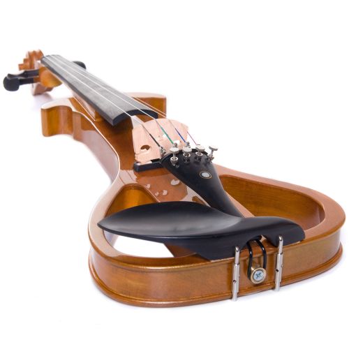  Cecilio 44 CEVN-4Y Solidwood Metallic Yellow Maple ElectricSilent Violin with Ebony Fittings-Full Size