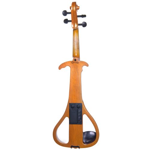  Cecilio 44 CEVN-4Y Solidwood Metallic Yellow Maple ElectricSilent Violin with Ebony Fittings-Full Size