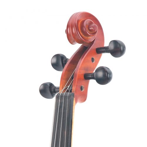  Cecilio CVA-500 Solidwood Ebony Fitted Viola with DAddario Prelude Strings, Size 15-Inch