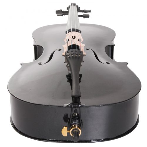  Cecilio Full Size 44 CCO-Black Student Cello w1 Year Warranty, Stand, Extra Set Strings, Bow, Rosin, Bridge & Soft Case