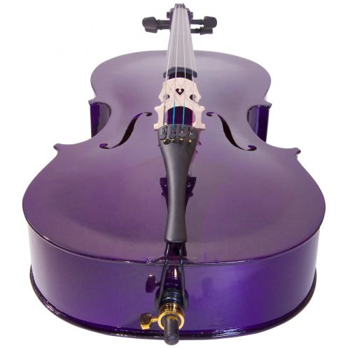  Cecilio Full Size 44 CCO-Purple Student Cello w1 Year Warranty, Stand, Extra Set Strings, Bow, Rosin, Bridge & Soft Case