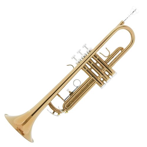  Mendini by Cecilio MTT-L Gold Lacquer Brass Bb Trumpet with Durable Deluxe Case and 1 Year Warranty