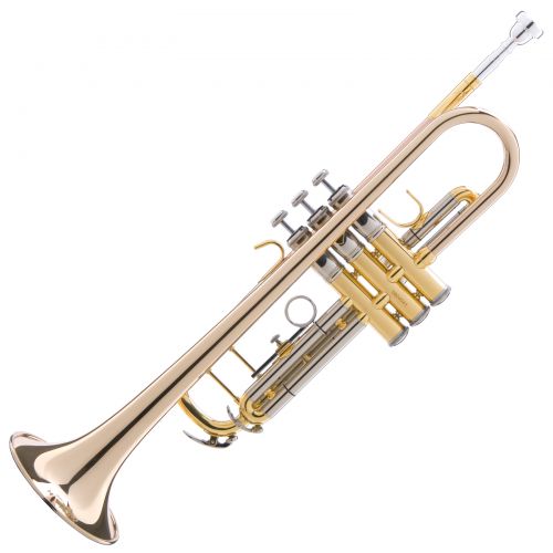  Mendini by Cecilio MTT-40 Double-Braced Rose-Brass Bb Trumpet wTuner, Stand, Deluxe Case and 1 Year Warranty