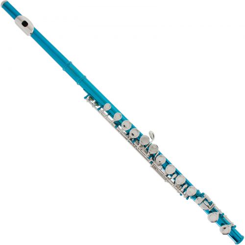  Mendini by Cecilio MFE-SB Sky Blue C Flute with Stand, Tuner, 1 Year Warranty, Case, Cleaning Rod, Cloth, Joint Grease, and Gloves