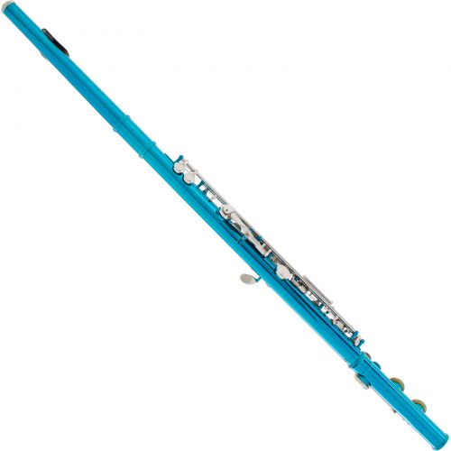  Mendini by Cecilio MFE-SB Sky Blue C Flute with Stand, Tuner, 1 Year Warranty, Case, Cleaning Rod, Cloth, Joint Grease, and Gloves