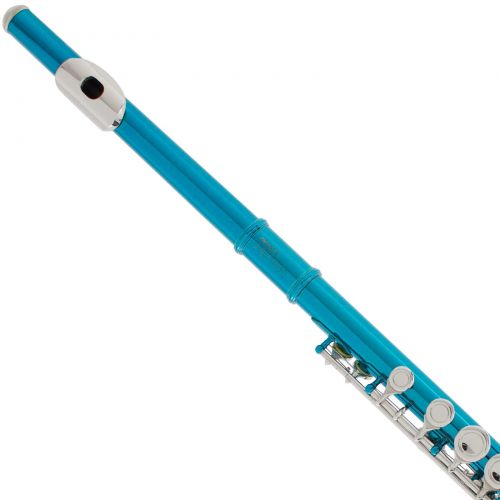  Mendini by Cecilio MFE-SB Sky Blue C Flute with Stand, Tuner, 1 Year Warranty, Case, Cleaning Rod, Cloth, Joint Grease, and Gloves