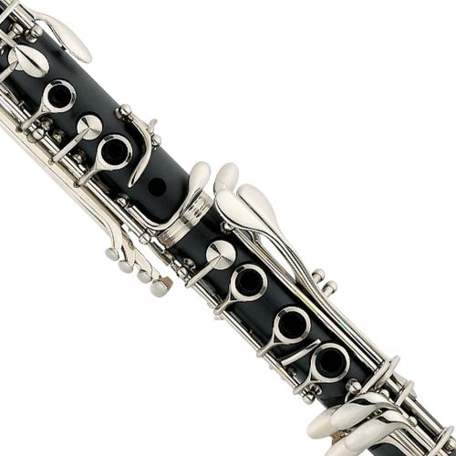  Mendini by Cecilio MCT-E Black Ebonite Bb Clarinet w1 Year Warranty, Stand, Tuner, 10 Reeds, Pocketbook, Mouthpiece, Case, B Flat