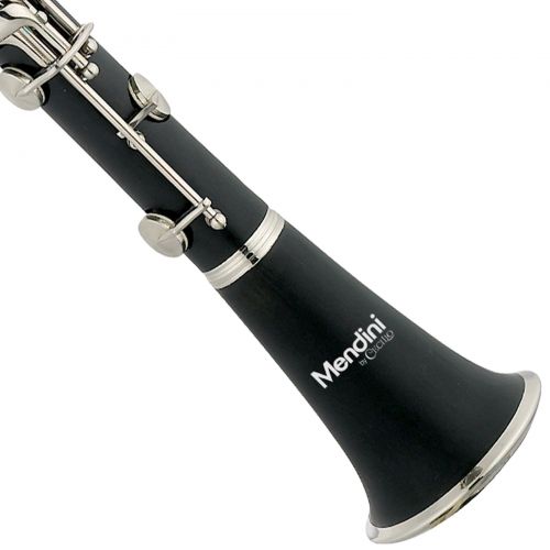  Mendini by Cecilio MCT-E Black Ebonite Bb Clarinet w1 Year Warranty, Stand, Tuner, 10 Reeds, Pocketbook, Mouthpiece, Case, B Flat